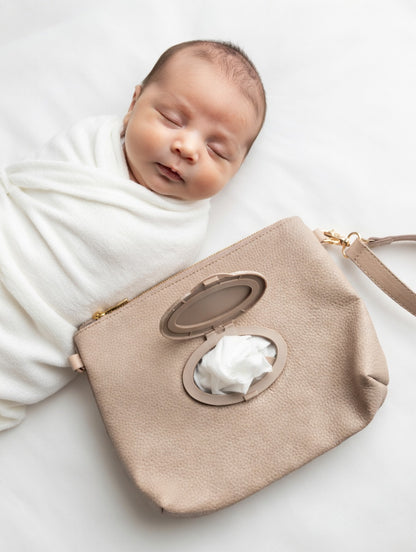 Vizon Deri Bebek Bakım Çantası