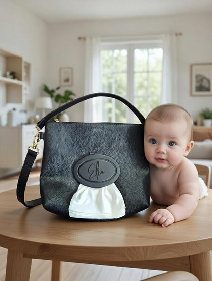 Yenilenebilir Islak mendil kapaklı bebek bakım çantası